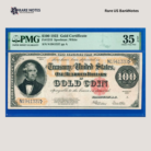 1882 $100 Gold Certificate – Fr. 1215 | PMG 35 EPQ | Rare "Benton" Note