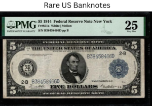 1914 $5 FRN – New York | Fr. 851a | PMG 25 VF | Large Size U.S. Currency 1 1914 $5 FRN – New York | Fr. 851a | PMG 25 VF | Large Size U.S. Currency