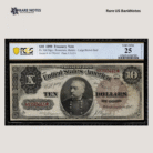 💵 1890 $10 Treasury Note | Fr.366 “Sheridan” | Ornate Back | PCGS VF 25 Details | Rare Coin Note