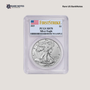 2025 $1 1-oz Silver Eagle PCGS MS70 First Strikes w/Flag Label