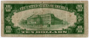 1934A $10 Silver Certificate North Africa Emergency Issue ★ Star Note – Fr.2309