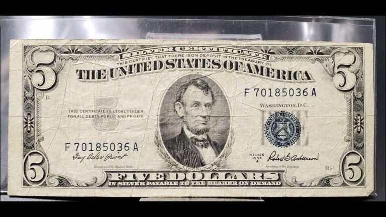 $5 Silver Certificate Value Guide (Series 1886–1953B)
