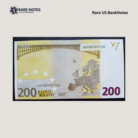 France 200 Euro – 2002 Issue | U-Series, Duisenberg Signature | UNC | Rare Early-Euro Banknote