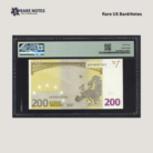 European Union / Germany 200 Euro – 2002 Issue | P-19x Prefix X | Uncirculated Grade 64 | Rare Early-Euro Banknote