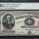 Fr. 351. 1891 $1 Treasury Note. PMG Extremely Fine 40.
