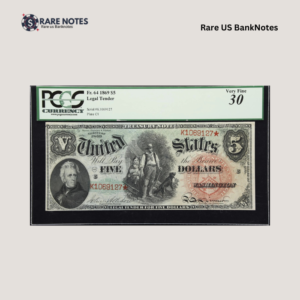 🇺🇸 1869 $5 Legal Tender Note | Fr. 64 | “Rainbow Note” | PCGS Currency Very Fine 30 | Iconic Reconstruction-Era U.S. Currency