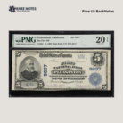 Pleasanton, CA. $5 1902 Plain Back Fr. 601 First NB Charter #9897. PMG VF 20EPQ.