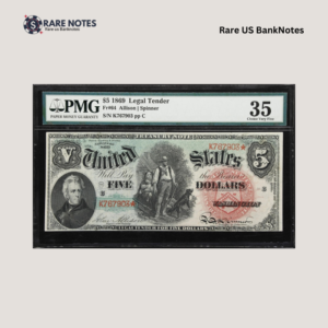 🇺🇸 1869 $5 Legal Tender Note | Fr. 64 | “Rainbow Note” | PMG Choice Very Fine 35 | Iconic Reconstruction-Era U.S. Currency