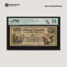 1875 $10 National Bank Note – First National Bank of Oakland, California | Charter #2248 | Fr. 1151 | PMG Choice Fine 15
