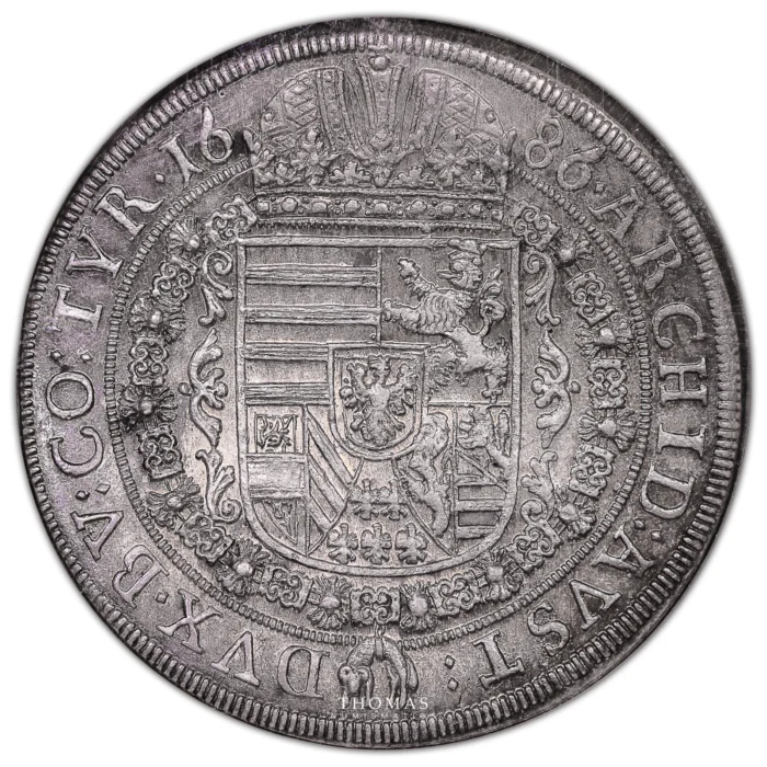 Coin Austria - Léopold Ier - Taler - 1686 Hall - NGC MS 62